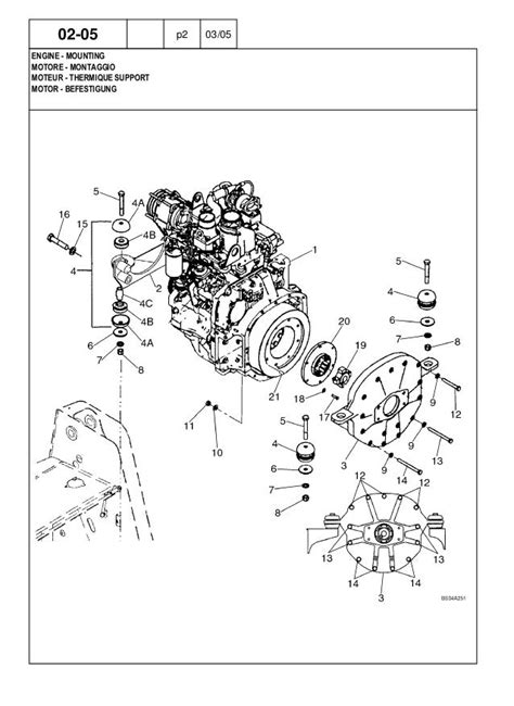 holland lsb skid steer loader parts catalogue manual