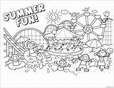 Fun Summer Pages Coloring Color Kids sketch template
