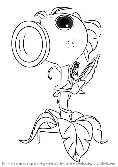 plants  zombies coloring pages peashooter