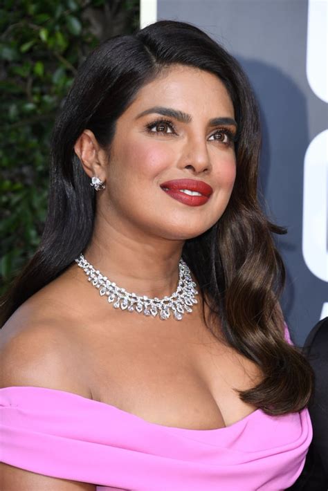 See Priyanka Chopra S Glam Pink Dress At The Golden Globes Popsugar