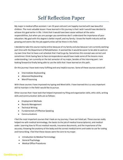 reflection paper  style reflective essay template