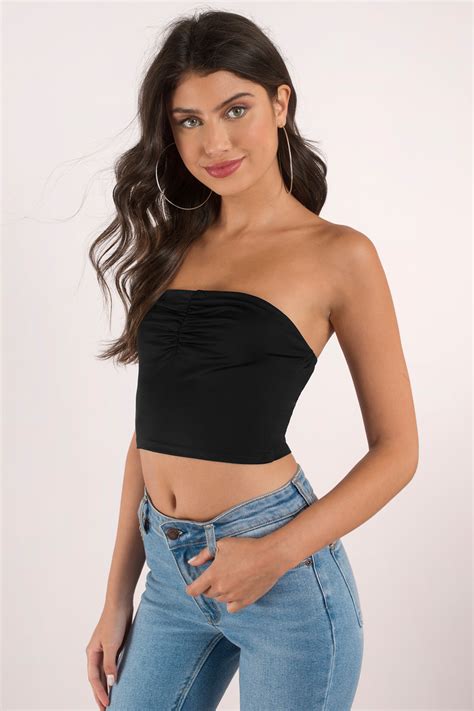 Sexy Black Crop Top Strapless Top Black Top Black Crop Top 21