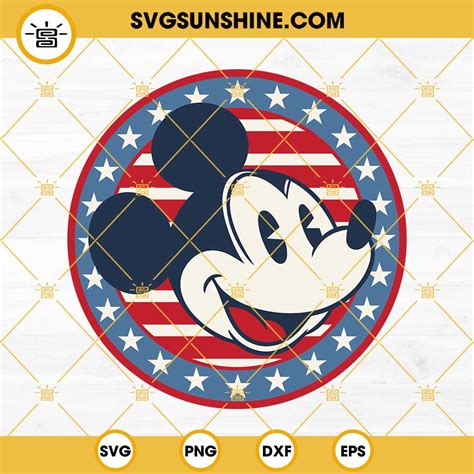 mickey mouse red white  blue svg american mickey mouse   july svg