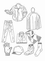 Clothes Coloring Pages Various Printable sketch template