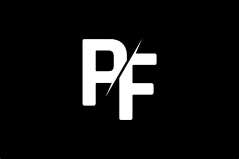 monogram pf logo design graphic  greenlines studios creative fabrica