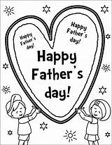 Coloring Fathers Happy Printable Heart Son Kids Daughter Holding Padre El Dia Feliz Dibujos sketch template