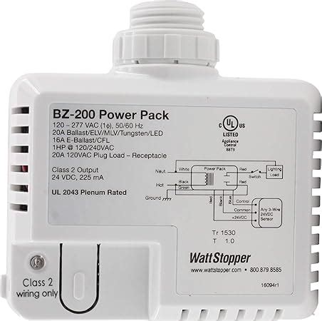 bz  wattstopper power pack lighting  plug load flex control input   vac hz