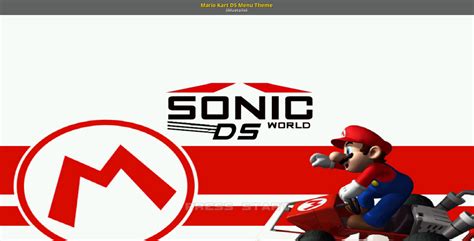 Mario Kart Ds Menu Theme [sonic World] [gui Mods]