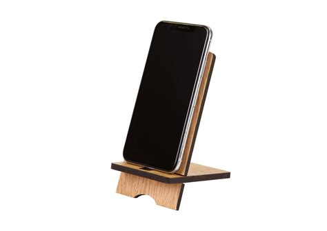 wooden phone stand desktop slot  mobile holder  etsy uk