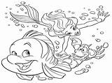 Coloring Sea Pages Ocean Life Under Kids Print Mermaid Little Disney Color Printable Harmony Scene Animals Drawings Animal Themed Designlooter sketch template