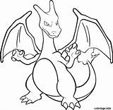 Mega Charizard Pokemon Pages Coloring Getcolorings sketch template