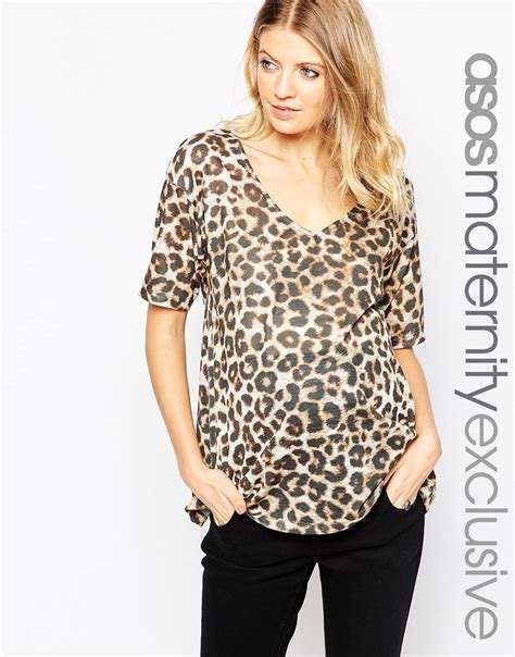 asos maternity  neck leopard print top asos maternity maternity tops maternity fashion