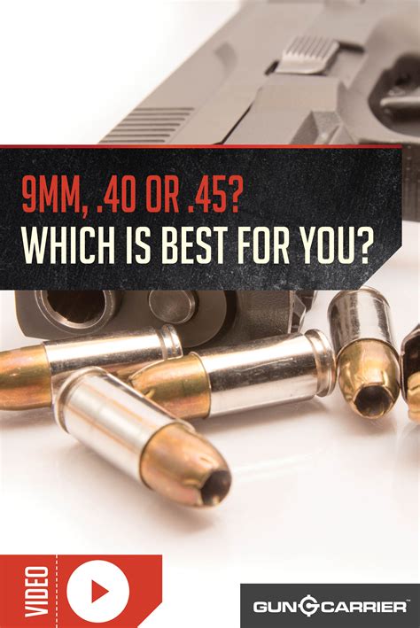 9mm Vs 40 Vs 45 Which Is Better For Self Defense