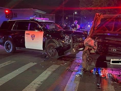 Santa Cruz Police Suspected Dui Driver Crashes Into Patrol Vehicle