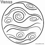 Planet Coloring Pages Venus Printable Kids sketch template