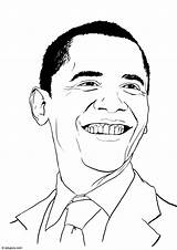 Coloring Obama Barack sketch template