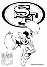 Coloring Pages 49ers Francisco San Mouse Minnie Nfl Cheerleader Print Football Clipartmag sketch template