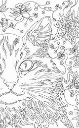 Coloring Pages Adult Cat Colouring Cats Printable Therapy Book Books Sheets Choose Board Digital Awesome sketch template