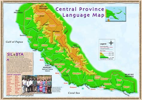 central province language map papua  guinea mappery