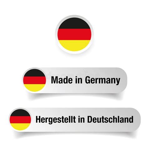 germany hergestellt  deutschland stock vector illustration  black symbol