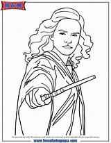 Coloring Pages Potter Harry Hermione Draco Malfoy Wand Granger Print Printable Hogwarts Holding Drawings Popular Choose Board sketch template
