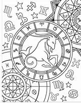 Zodiac Capricorn Capricornio Colorear Zodiaco Sternzeichen Signos Steinbock Signe Signo Taurus Astrology Astrologique Supercoloring Sagitario Astral Capricorne Ausmalen Gemini Tatuajes sketch template