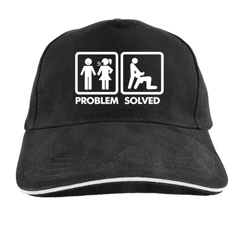 buy problem solved funny baseball cap originality