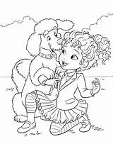 Poodle Coloring Pages Owner sketch template