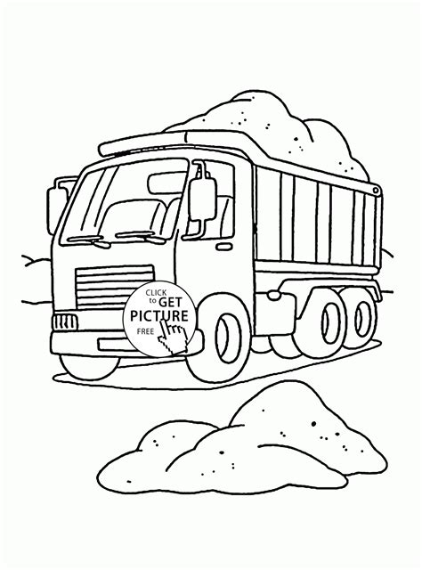 construction dump truck coloring page  kids transportation coloring