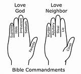 Commandments sketch template