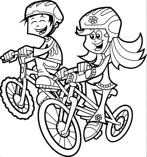 bicycle coloring coloring pages