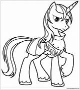 Coloring Pony Little Pages Armor Shining Cadence Princess Mlp Unicorn Printable Boy Clipart Queen Chrysalis Color Cadance Sparkle Sheets Cliparts sketch template