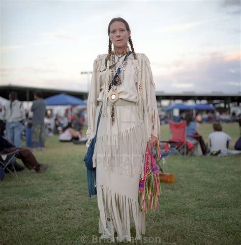 Portrait Of Woman Wearing Traditional Native American