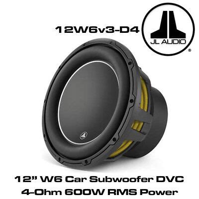 jl audio  wv    cm  watts dual  ohms car  subwoofer  ebay