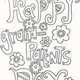 Grandparents Coloring Pages Printable Grandma Happy Mothers Memorial Activities Cards School Crafts Print Preschool Grandfather Sheets Color Grandparent Drawing Doodle sketch template