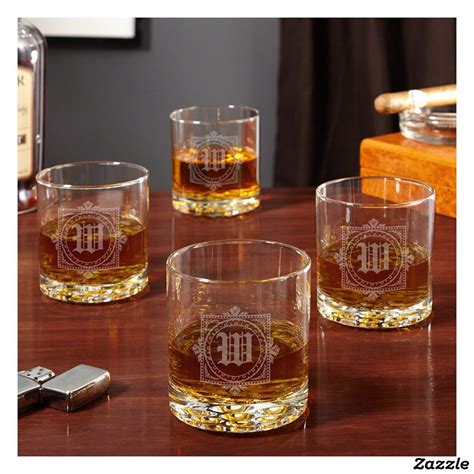 Set Of 4 Winchester Monogram Whiskey Glasses In 2021