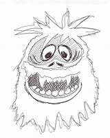 Snowman Abominable Monster Drawing Christmas Coloring Pages Snow Miser Rudolph Heat Reindeer Monsters Yeti Drawings Getdrawings Nosed Disney Color Red sketch template