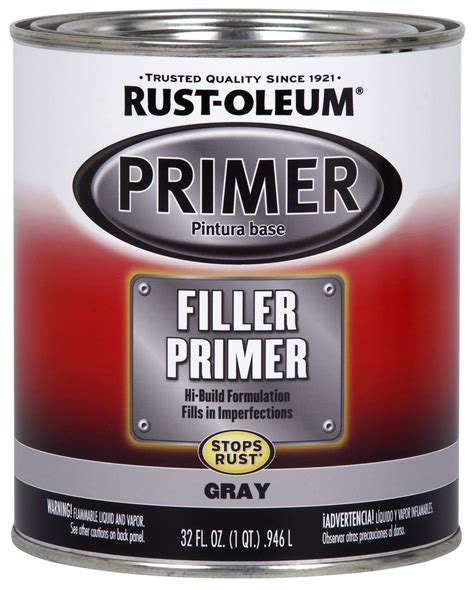 buy rust oleum automotive filler primer brush  quart gray  fl oz pack