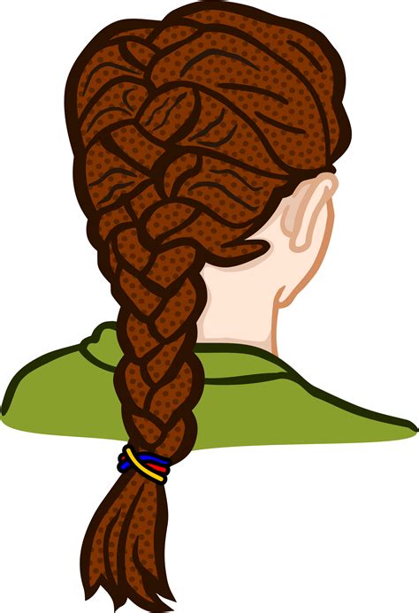 French Braid Icons Png Free And Downloads Cartoon Hair Braid Clipart