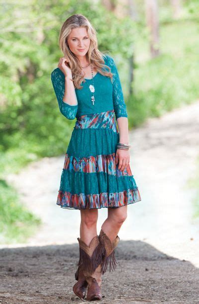 texas tiered dress western fancy dress fashion  outfits