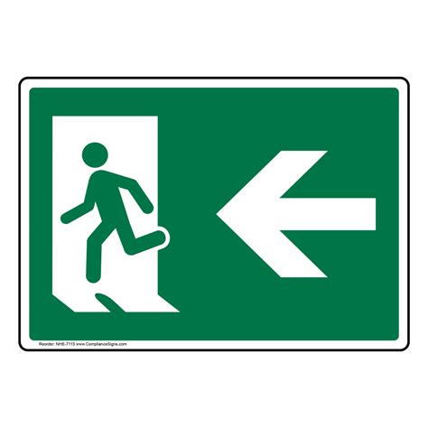 exit left symbol sign nhe