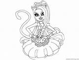 Monster High Pages Coloring Catty Noir Printable Getcolorings Kids Print Color sketch template