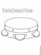 Instruments Tambourine Coloring Music Musical Instrument Kids Printables Worksheets Crafts Sheets Color Print Enchantedlearning Toddlers Musicals Orchestra Percussion Draw Clip sketch template