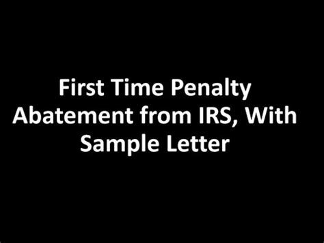 irs  time penalty abatement guide      sample