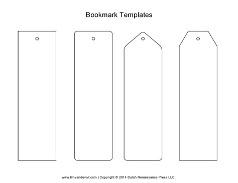 bookmark template  printable