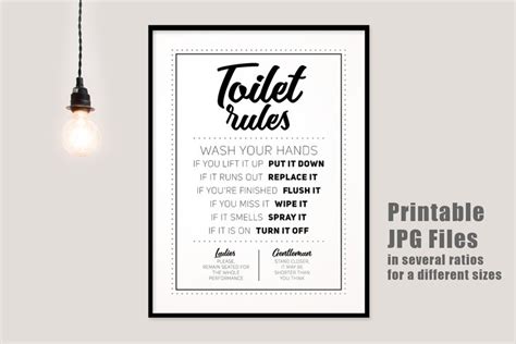 toilet rules printable