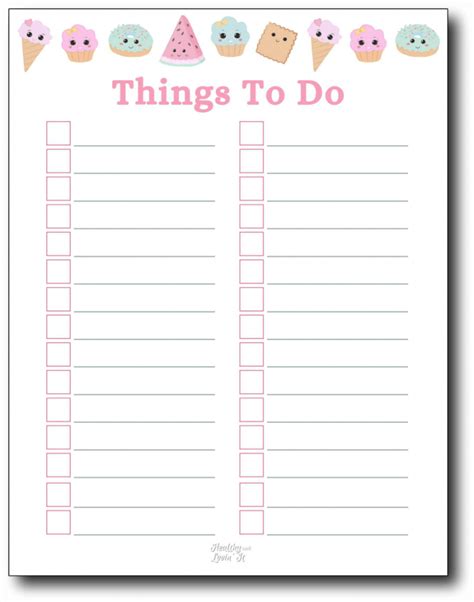 cute   list organize  tasks    printable   list