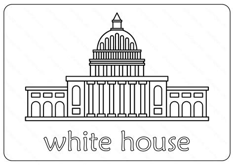 printable white house coloring pages vector house colouring