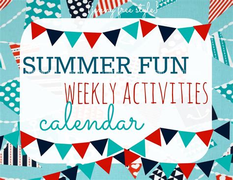 jenny  style summer fun weekly activities calendar