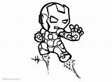Iron Man Chibi Coloring Pages Printable Kids Adults Color Print sketch template